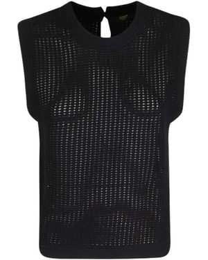 Seventy Openwork Vest - Black