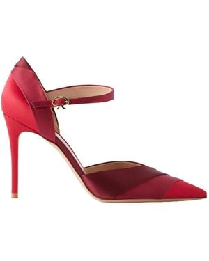 Gianvito Rossi Satin Pumps - Red