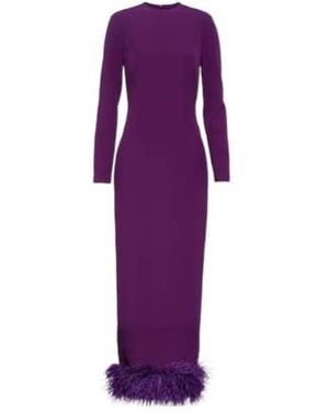Safiyaa Paignita Embellished Crêpe Gown - Purple