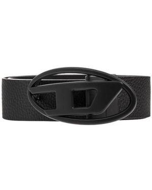 DIESEL Logo Buckle Reversible Belt - White