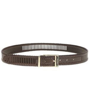 Ferragamo Ferragamo Woven Buckle Belt - White