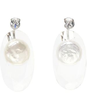 Simone Rocha Hanging Earrings - White