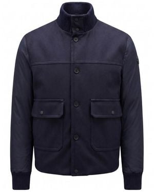 Moncler Long-Sleeved Padded Jacket - Blue