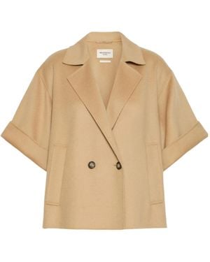 Weekend by Maxmara Short Wool Broadcloth Coat - Natural