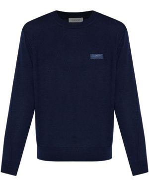 Givenchy Logo Patch Knitted Jumper - Blue