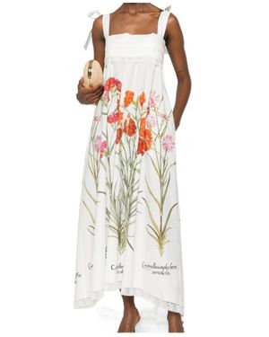 Alberta Ferretti Floral Print Dress - White