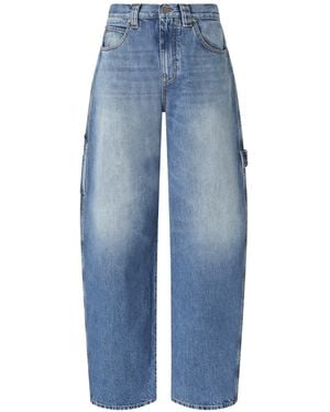 Pinko Balloon-Leg Utility Jeans - Blue