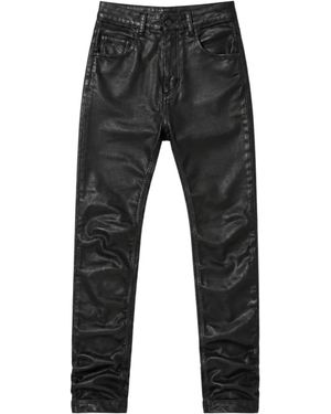 Thom Krom Coated-Finish Jeans - Grey