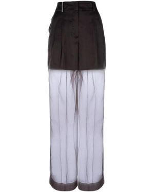 Peserico Layered Transparent Pants - Purple