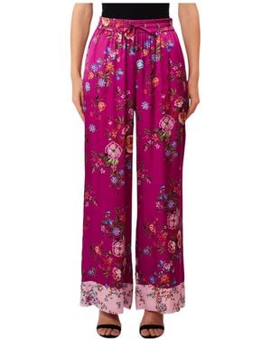 Liu Jo Floral Printed Wide Leg Pants - Red