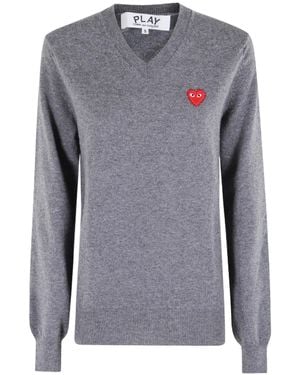 COMME DES GARÇONS PLAY Long-Sleeved Jumper - Blue