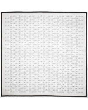 Gucci Print Pocket Square - White