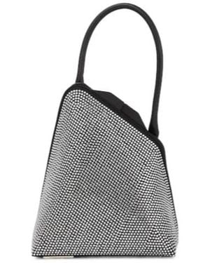 The Attico Sunset Mini Crystal-Embellished Tote Bag - Grey
