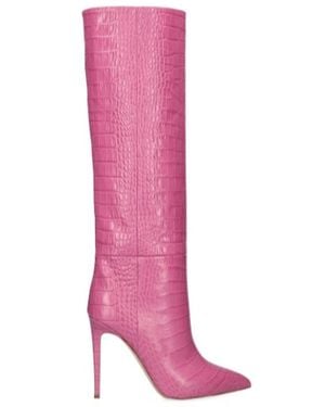 Paris Texas Logo Embossed Boots - Pink