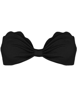 Marysia Swim Antibes Scalloped-Edge Bikini Top - Black