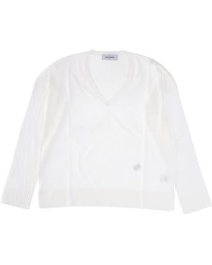 Gran Sasso V-Neck Jumper - White