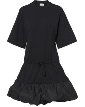 Patou Faille-Trimmed Cotton Minidress - Black