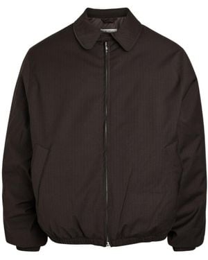 Our Legacy Avenue Pinstriped Padded Woven Jacket - Black
