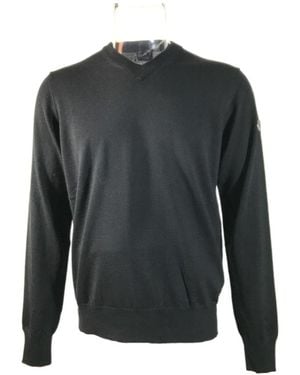 EA7 Small V-Neck Long-Sleeved Jumper - Grey