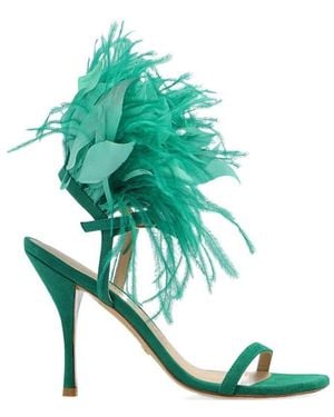 Stuart Weitzman Feather High-Heeled Sandals - Green