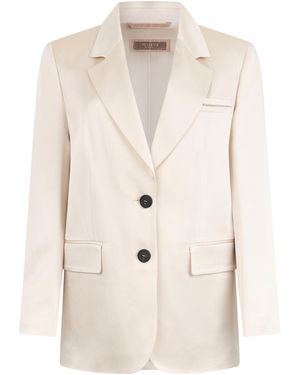 Peserico Enver Single-Breasted Blazer - Natural
