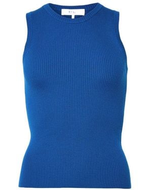 Chloé Tank Top With Logo - Blue