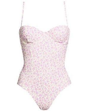 Tory Burch Floral-Print One-Piece Swimsuits - Pink
