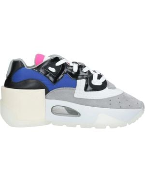 MM6 by Maison Margiela Genuine Leather Spliced Trainers - Blue