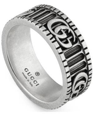 Gucci Logo Marmont Ring - Gray