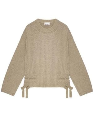 Ganni Future Wool Mix Oversized Jumper - Natural