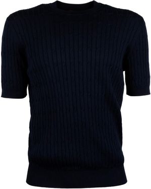 Peserico Crewneck Ribbed Jumper - Black
