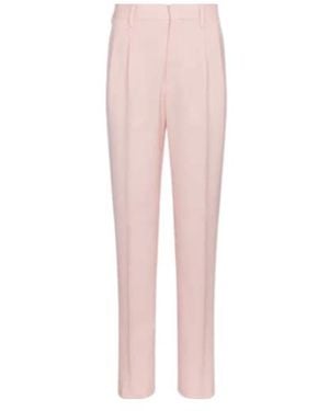 Stella McCartney High-Rise Wool Slim Trousers - Pink