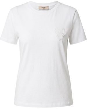 Twinset Heart-Appliqué T-Shirt - White