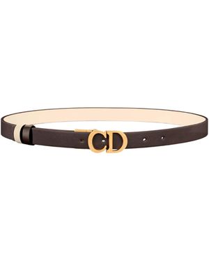 Dior Reversible Saddle Belt - White