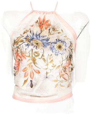 Etro Floral Halterneck Top - White