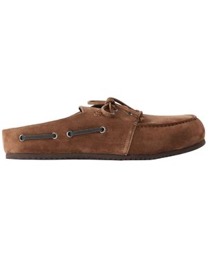Brunello Cucinelli Round-Toe Mules - Brown