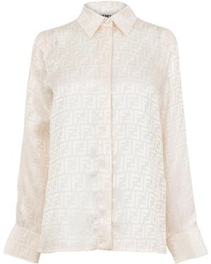 Fendi Satin Shirt Ld62 - White
