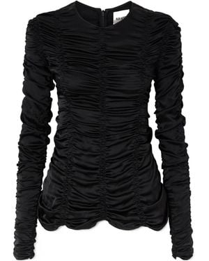 KHAITE Rory's Pleated Top - Black