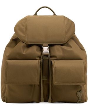 Ami Paris Marcel Flap Backpack - Green