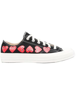COMME DES GARÇONS PLAY Lace Up Trainers - White
