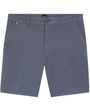 BOSS Button-Fastening Shorts - Blue