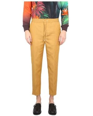 Etro Cropped Drawstring Trousers - Yellow