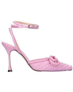 Mach & Mach Stiletto Heel Sandals With Ankle Strap - Pink