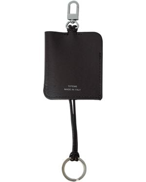 TOTEME Totême Logo Leather Keyring - Black