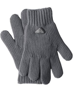 Prada Wool Gloves - Grey