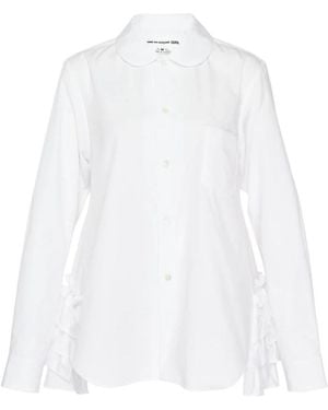 Comme des Garçons Long-Sleeve Collared Shirt - White