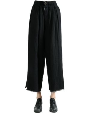 Uma Wang Elastic Waist Casual Pants - Black