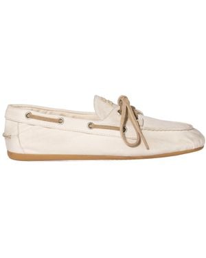 Miu Miu Round-Toe Loafers - White