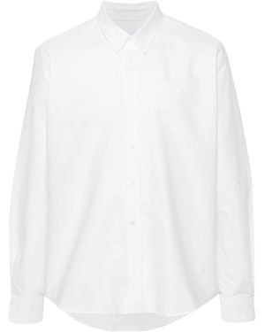 Ami Paris Ami De Coeur Logo Embroidered Shirt - White