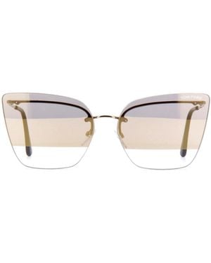 Tom Ford Logo Logo Sunglasses - White